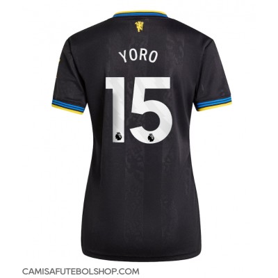 Camisa de time de futebol Manchester United Leny Yoro #15 Replicas 3º Equipamento Feminina 2025-26 Manga Curta Camisa de time de futebol Manchester United Leny Yoro #15 Replicas 3º Equipamento Feminina 2025-26 Manga Curta